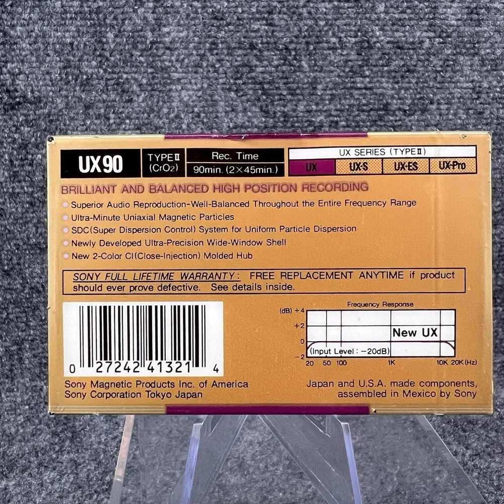 Sony UX90 Blank Audio Cassette Tape Type II High Bias New